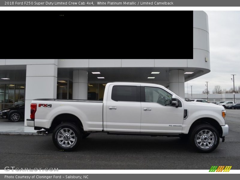 White Platinum Metallic / Limited Camelback 2018 Ford F250 Super Duty Limited Crew Cab 4x4