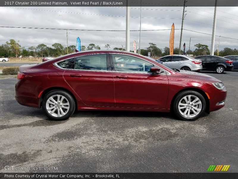 Velvet Red Pearl / Black/Linen 2017 Chrysler 200 Limited Platinum