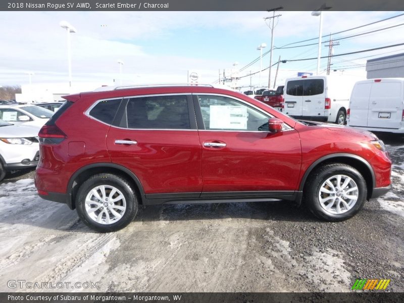 Scarlet Ember / Charcoal 2018 Nissan Rogue SV AWD