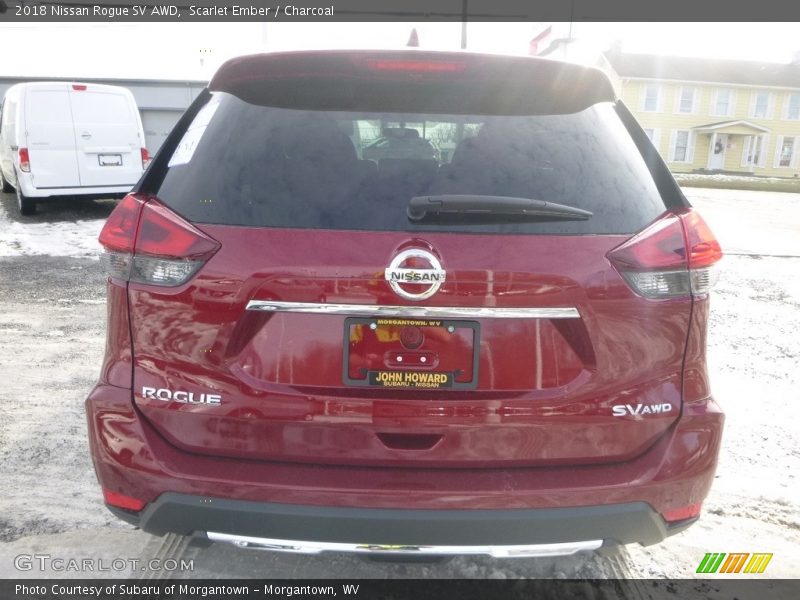 Scarlet Ember / Charcoal 2018 Nissan Rogue SV AWD