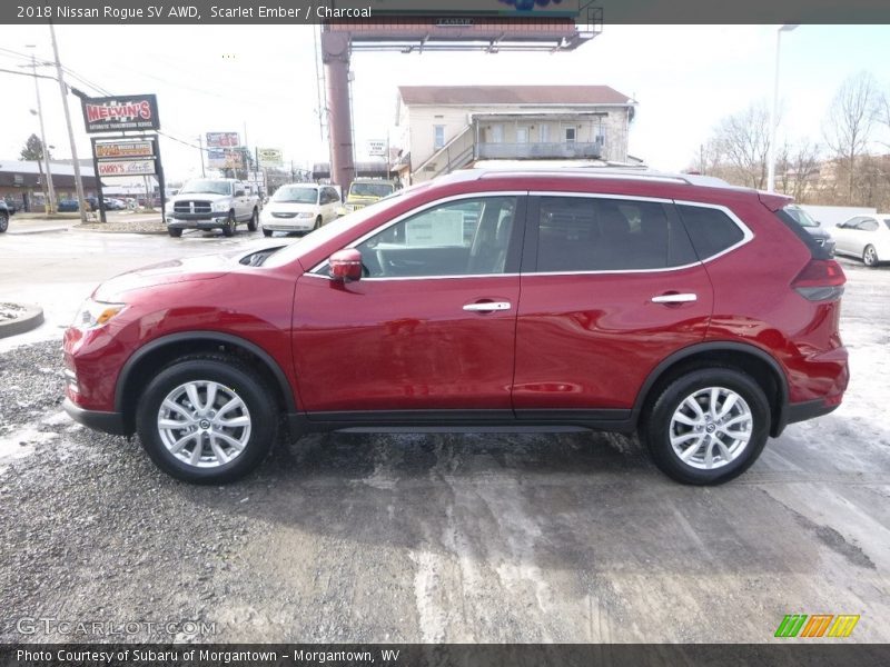 Scarlet Ember / Charcoal 2018 Nissan Rogue SV AWD