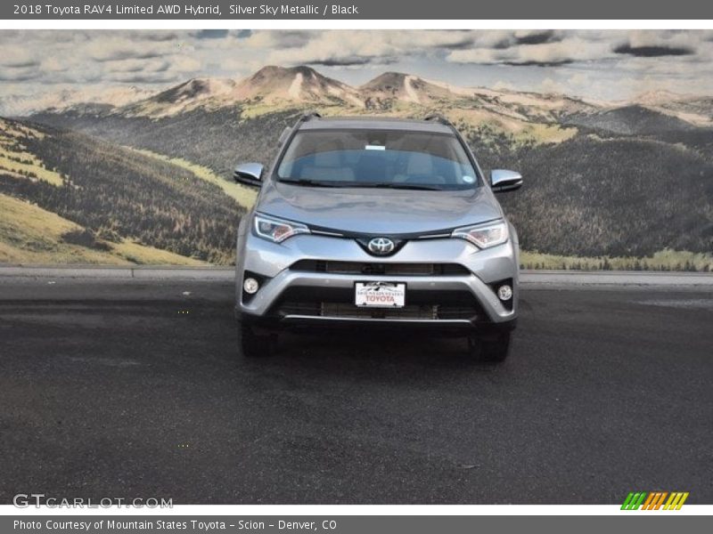Silver Sky Metallic / Black 2018 Toyota RAV4 Limited AWD Hybrid