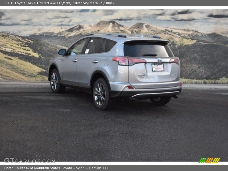 Silver Sky Metallic / Black 2018 Toyota RAV4 Limited AWD Hybrid