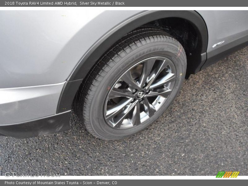 Silver Sky Metallic / Black 2018 Toyota RAV4 Limited AWD Hybrid