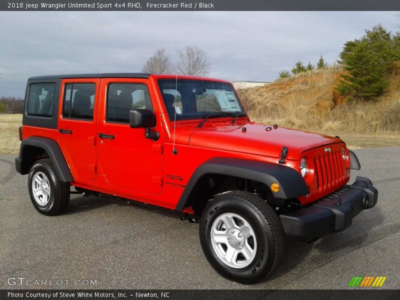 Front 3/4 View of 2018 Wrangler Unlimited Sport 4x4 RHD