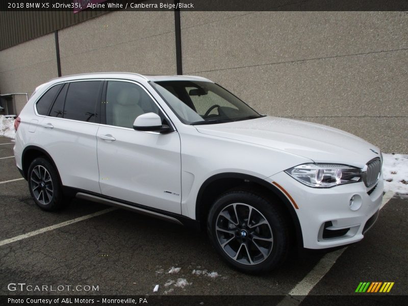 Alpine White / Canberra Beige/Black 2018 BMW X5 xDrive35i