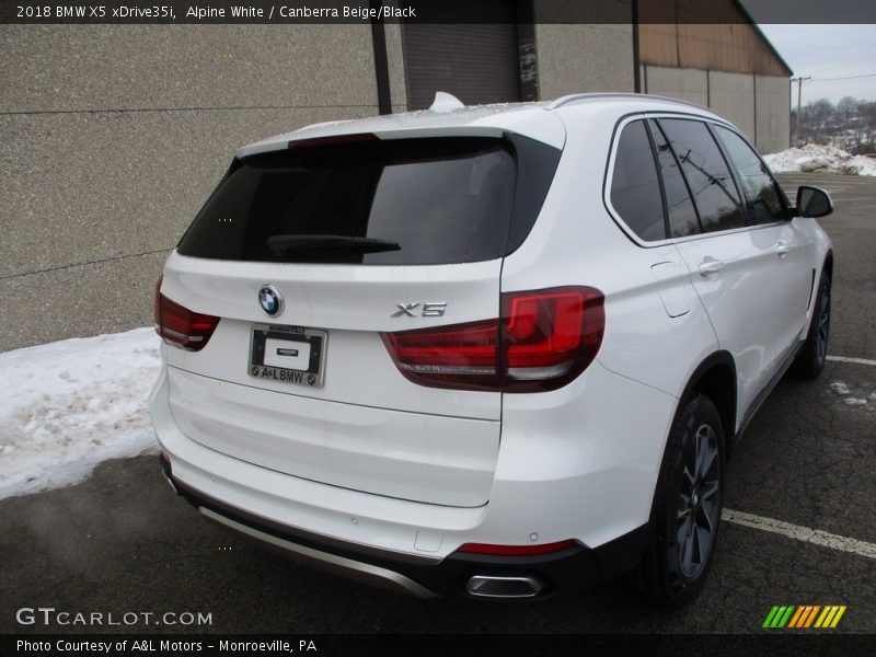 Alpine White / Canberra Beige/Black 2018 BMW X5 xDrive35i