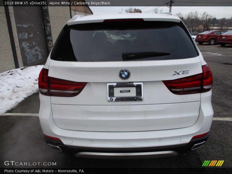 Alpine White / Canberra Beige/Black 2018 BMW X5 xDrive35i