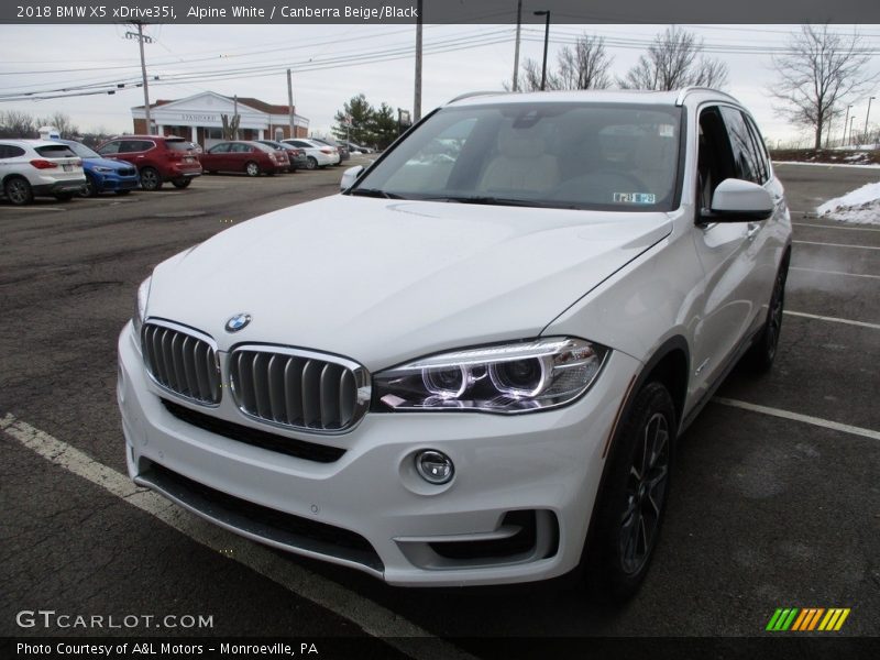 Alpine White / Canberra Beige/Black 2018 BMW X5 xDrive35i