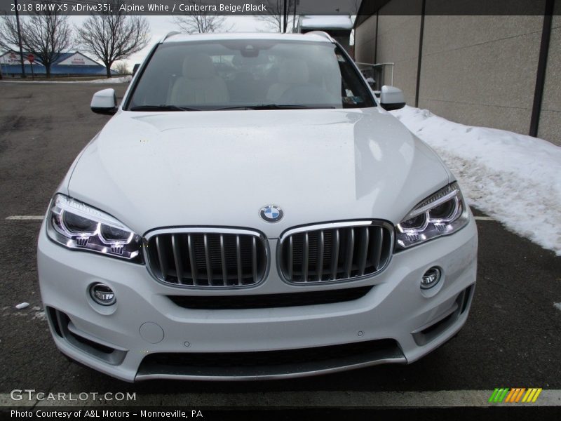 Alpine White / Canberra Beige/Black 2018 BMW X5 xDrive35i
