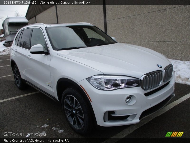 Alpine White / Canberra Beige/Black 2018 BMW X5 xDrive35i