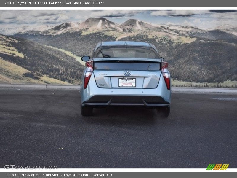 Sea Glass Pearl / Black 2018 Toyota Prius Three Touring