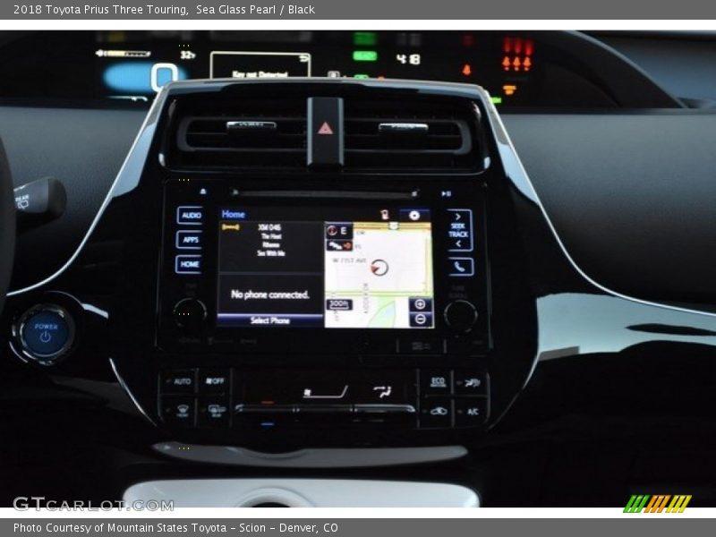 Sea Glass Pearl / Black 2018 Toyota Prius Three Touring
