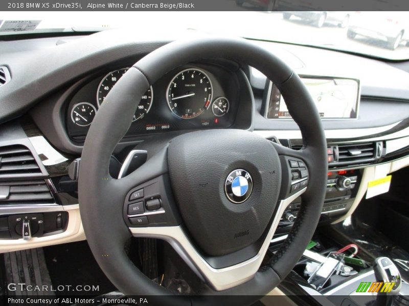 Alpine White / Canberra Beige/Black 2018 BMW X5 xDrive35i