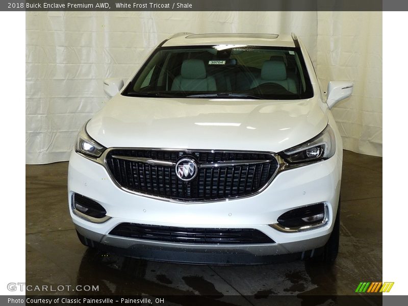 White Frost Tricoat / Shale 2018 Buick Enclave Premium AWD