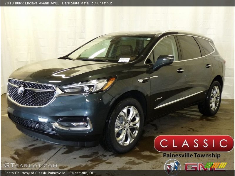 Dark Slate Metallic / Chestnut 2018 Buick Enclave Avenir AWD