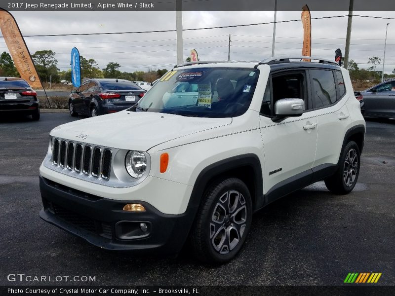 Alpine White / Black 2017 Jeep Renegade Limited