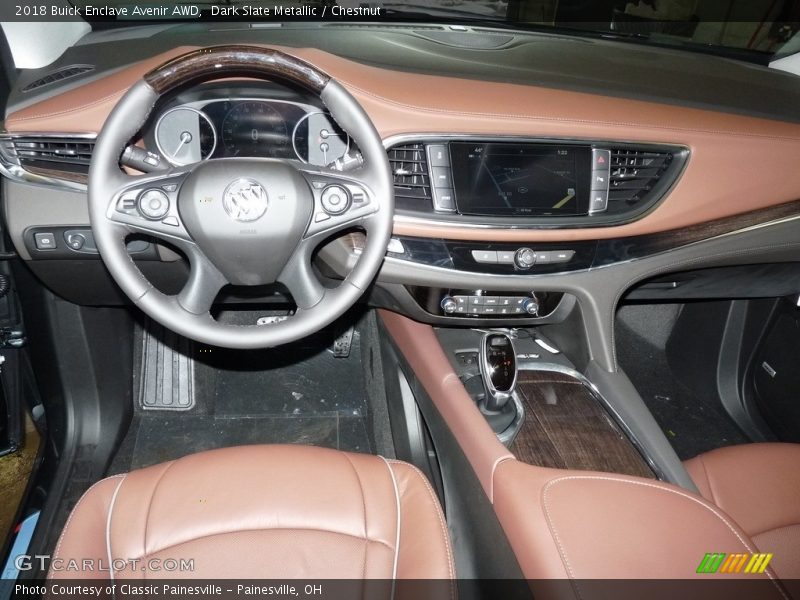 Dark Slate Metallic / Chestnut 2018 Buick Enclave Avenir AWD