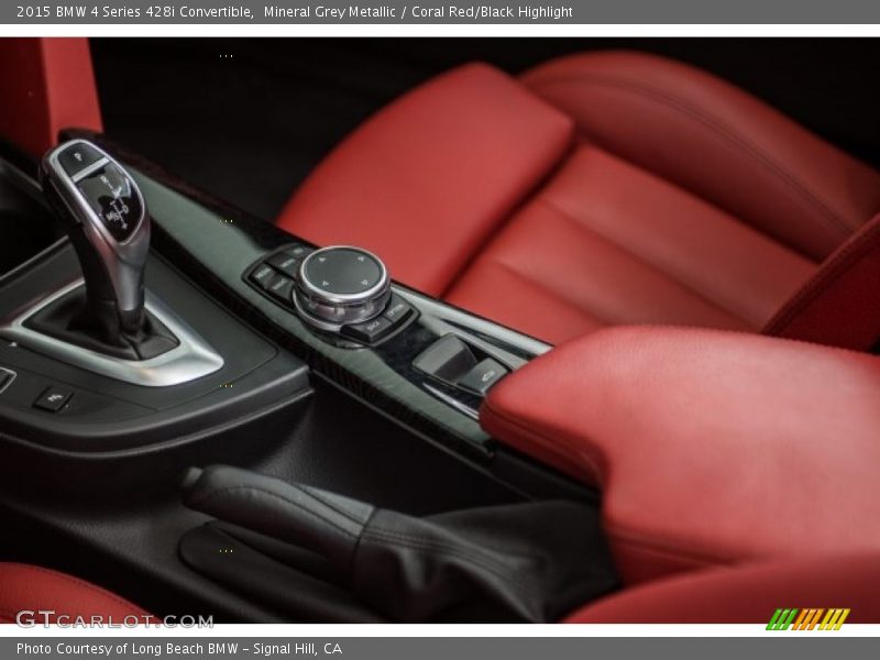Mineral Grey Metallic / Coral Red/Black Highlight 2015 BMW 4 Series 428i Convertible