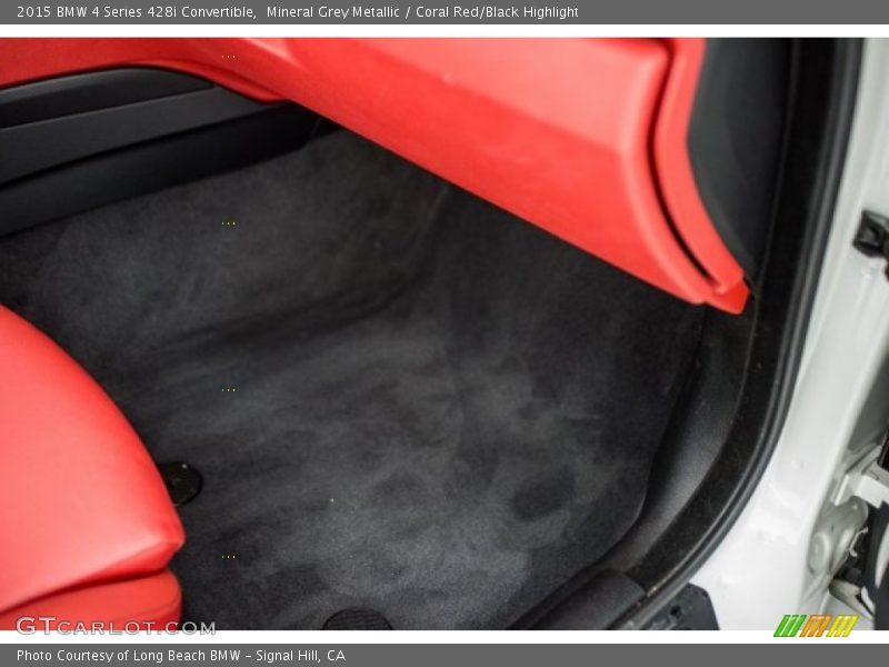 Mineral Grey Metallic / Coral Red/Black Highlight 2015 BMW 4 Series 428i Convertible