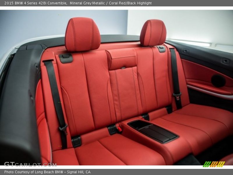 Mineral Grey Metallic / Coral Red/Black Highlight 2015 BMW 4 Series 428i Convertible