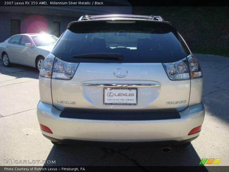 Millennium Silver Metallic / Black 2007 Lexus RX 350 AWD