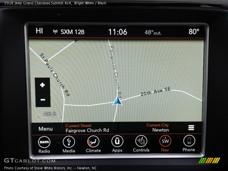 Navigation of 2018 Grand Cherokee Summit 4x4