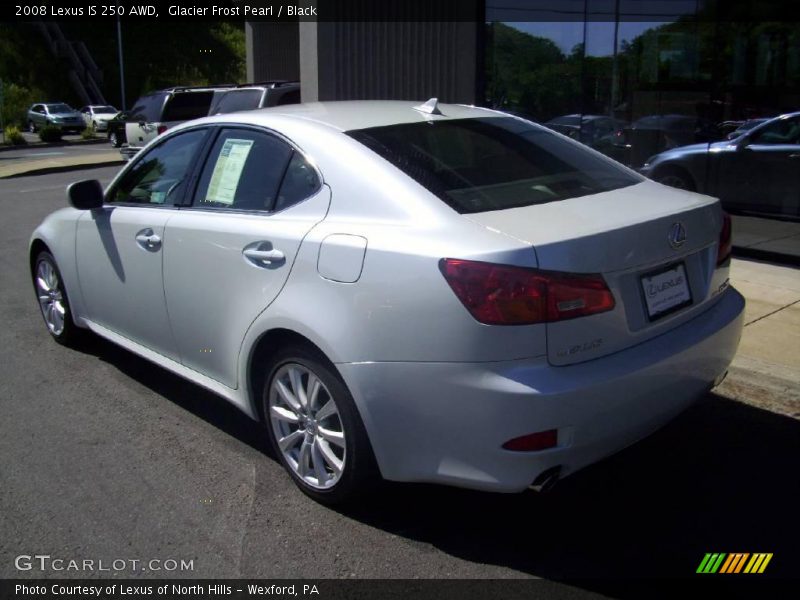 Glacier Frost Pearl / Black 2008 Lexus IS 250 AWD