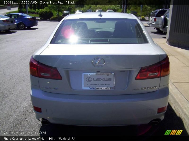 Glacier Frost Pearl / Black 2008 Lexus IS 250 AWD