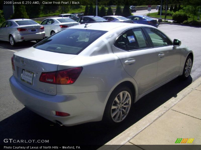 Glacier Frost Pearl / Black 2008 Lexus IS 250 AWD