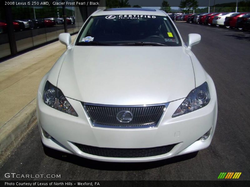 Glacier Frost Pearl / Black 2008 Lexus IS 250 AWD