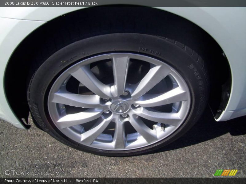 Glacier Frost Pearl / Black 2008 Lexus IS 250 AWD