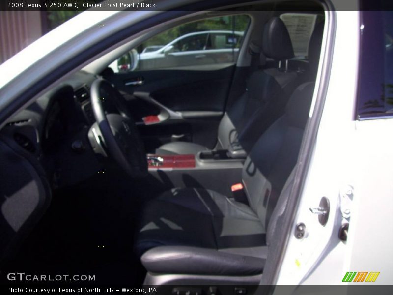 Glacier Frost Pearl / Black 2008 Lexus IS 250 AWD