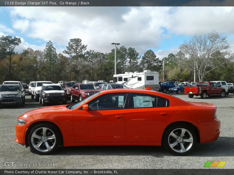 Go Mango / Black 2018 Dodge Charger SXT Plus