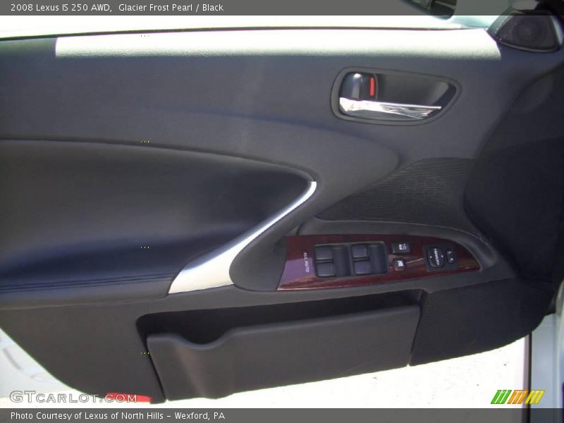 Glacier Frost Pearl / Black 2008 Lexus IS 250 AWD