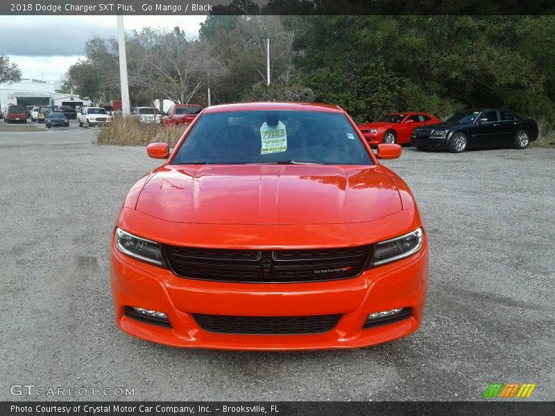 Go Mango / Black 2018 Dodge Charger SXT Plus