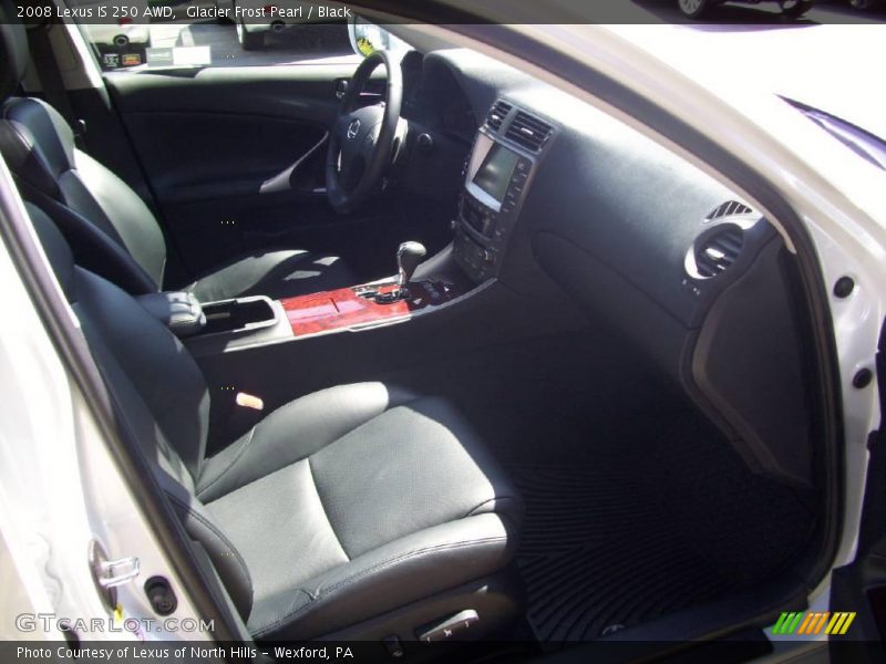 Glacier Frost Pearl / Black 2008 Lexus IS 250 AWD
