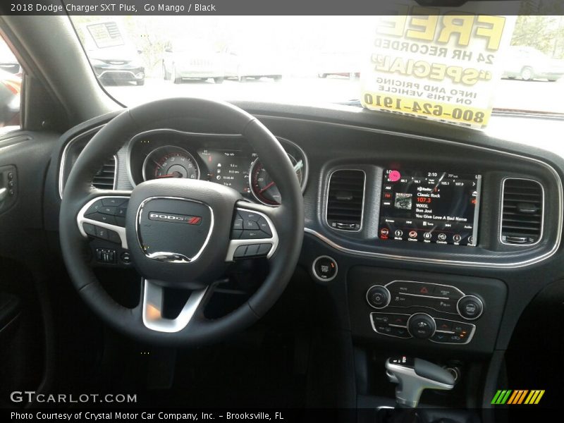 Go Mango / Black 2018 Dodge Charger SXT Plus