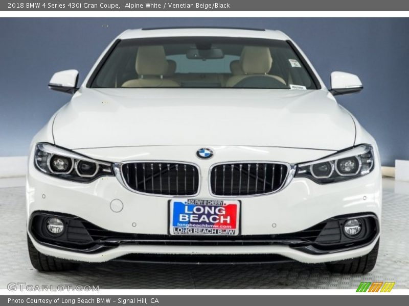 Alpine White / Venetian Beige/Black 2018 BMW 4 Series 430i Gran Coupe