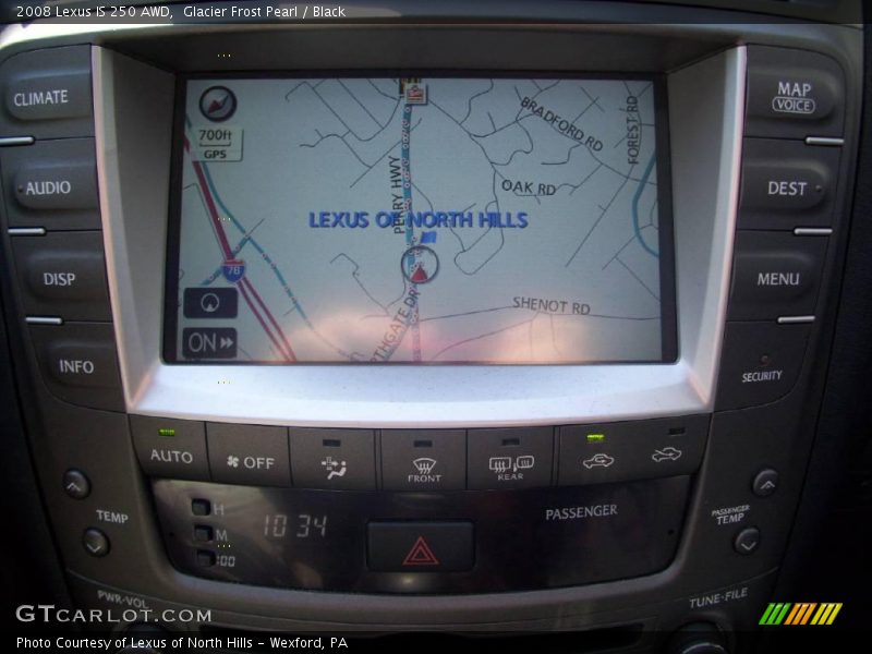 Glacier Frost Pearl / Black 2008 Lexus IS 250 AWD