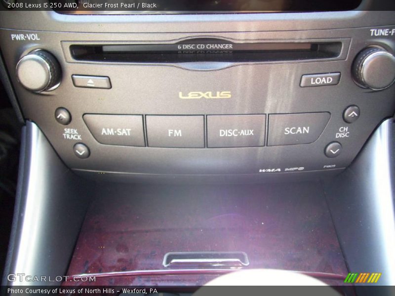 Glacier Frost Pearl / Black 2008 Lexus IS 250 AWD