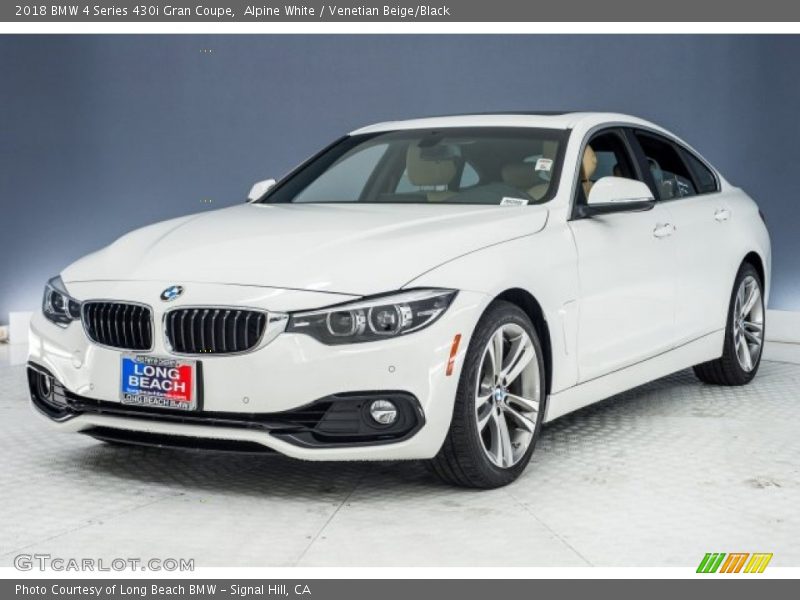 Alpine White / Venetian Beige/Black 2018 BMW 4 Series 430i Gran Coupe