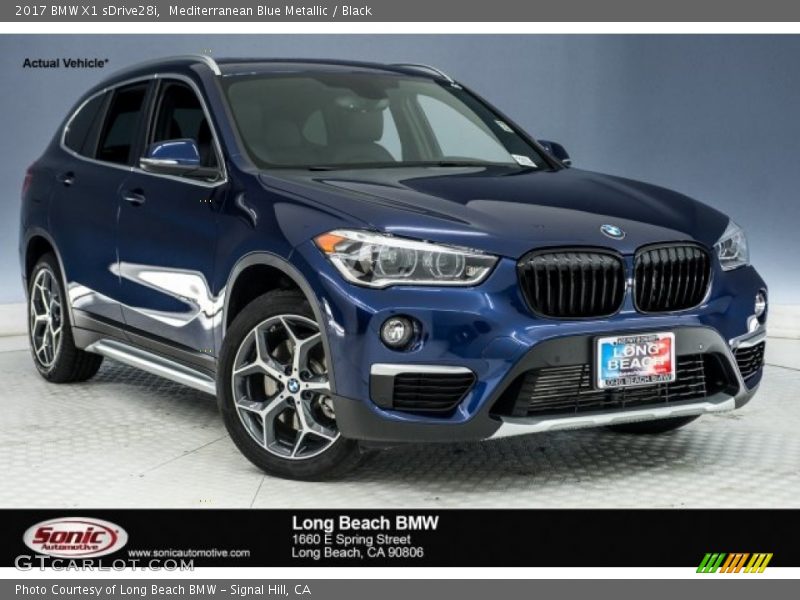 Mediterranean Blue Metallic / Black 2017 BMW X1 sDrive28i
