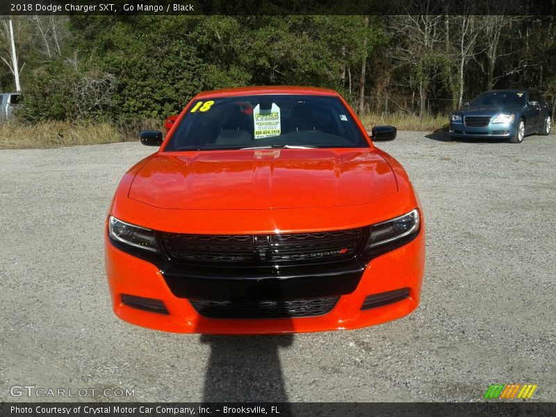 Go Mango / Black 2018 Dodge Charger SXT