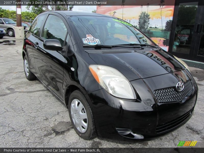Black Sand Pearl / Dark Charcoal 2007 Toyota Yaris 3 Door Liftback