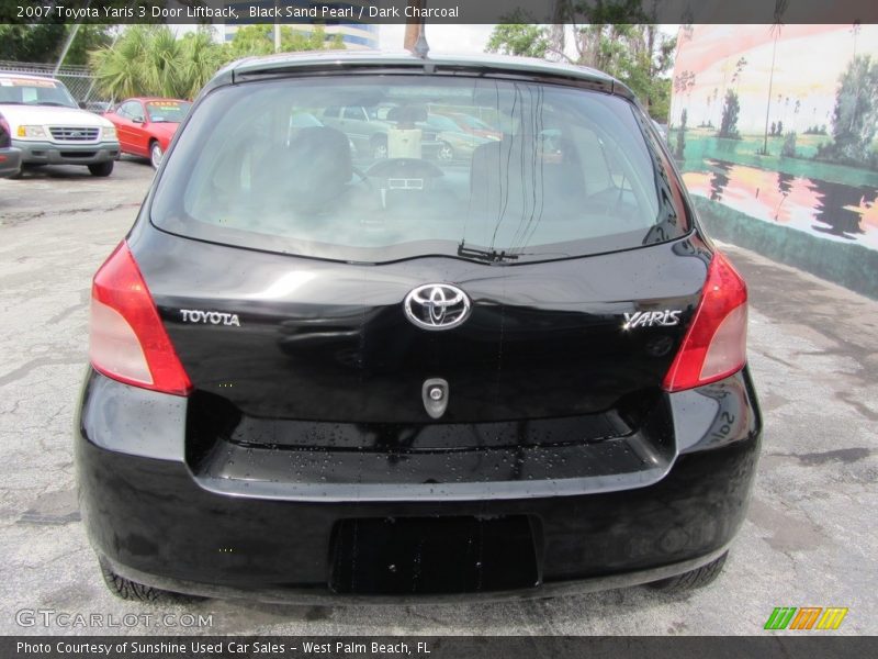 Black Sand Pearl / Dark Charcoal 2007 Toyota Yaris 3 Door Liftback