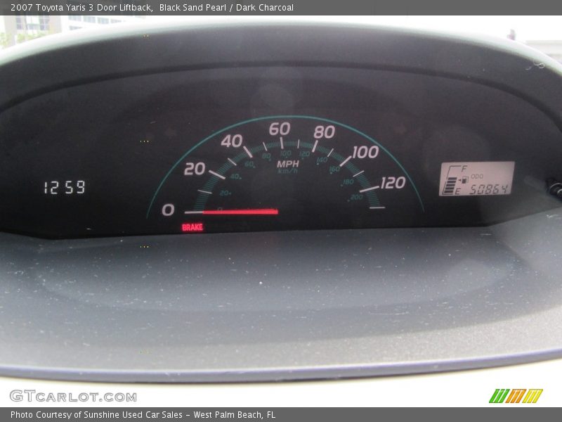 Black Sand Pearl / Dark Charcoal 2007 Toyota Yaris 3 Door Liftback