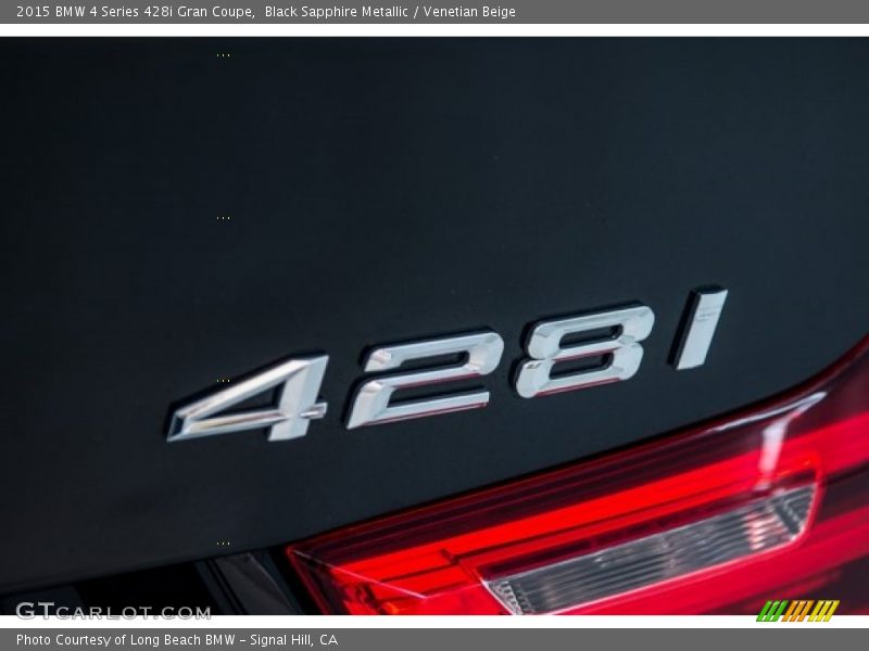 Black Sapphire Metallic / Venetian Beige 2015 BMW 4 Series 428i Gran Coupe