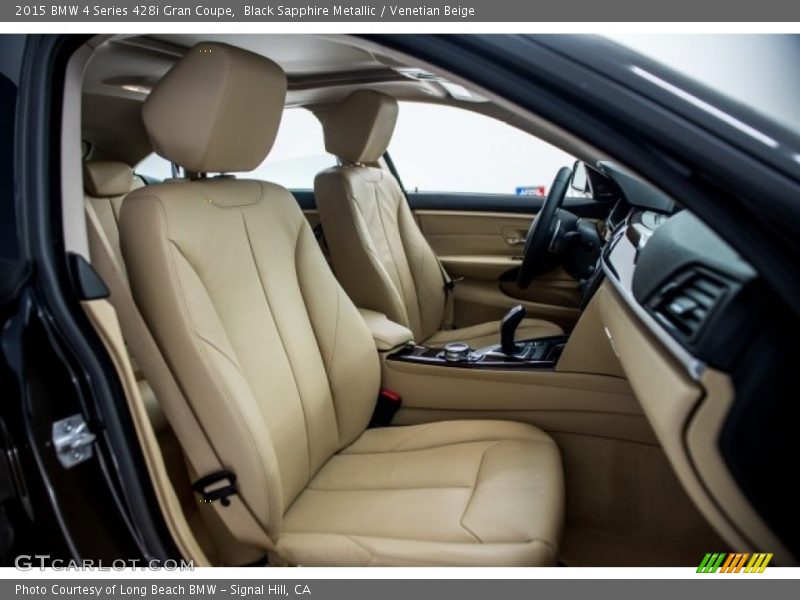 Black Sapphire Metallic / Venetian Beige 2015 BMW 4 Series 428i Gran Coupe