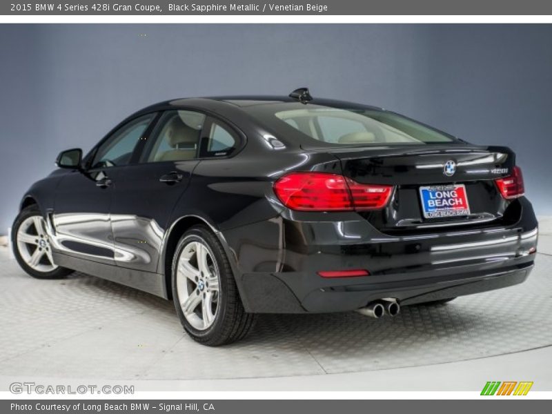 Black Sapphire Metallic / Venetian Beige 2015 BMW 4 Series 428i Gran Coupe
